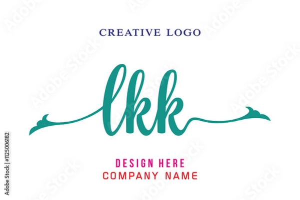Fototapeta LKK  lettering logo is simple, easy to understand and authoritative