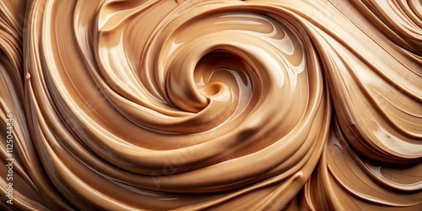 Obraz Swirling Caramel Abstract Texture, Creamy Composition, Rich Brown Hues