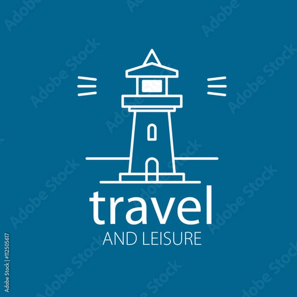 Fototapeta vector lighthouse logo