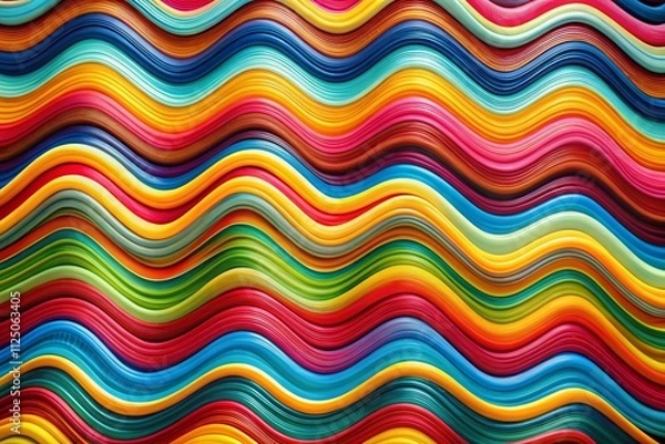 Fototapeta Colorful Wavy Stripes - Abstract Pattern Design with Vibrant Lines and Textures for Creative Projects and Visual Enhancements in a Variety of Applications