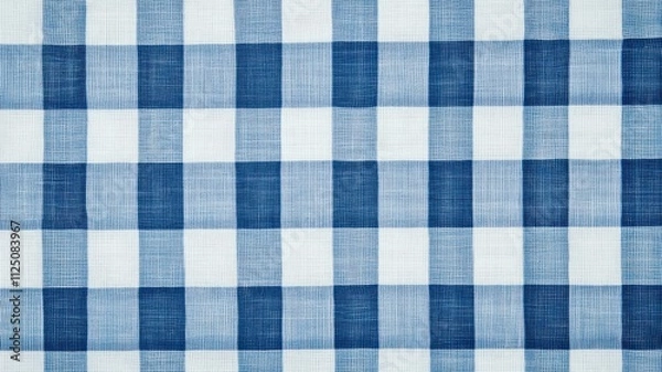 Obraz Blue Gingham Pattern Background