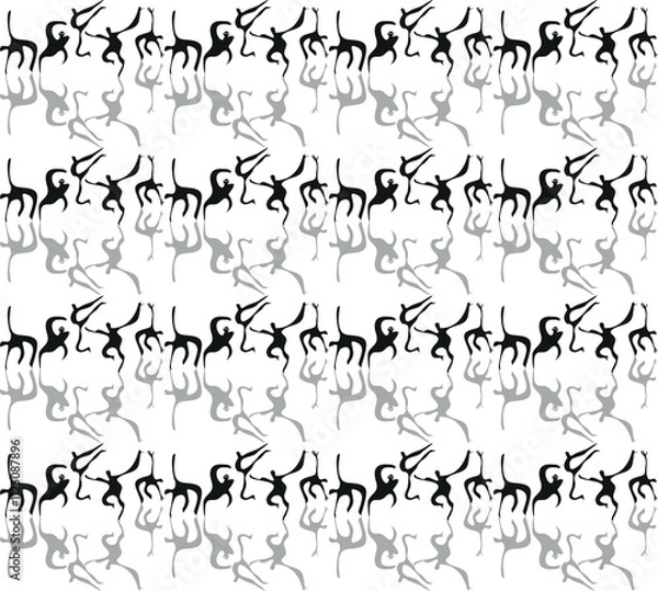 Obraz Seamless pattern with dancing people