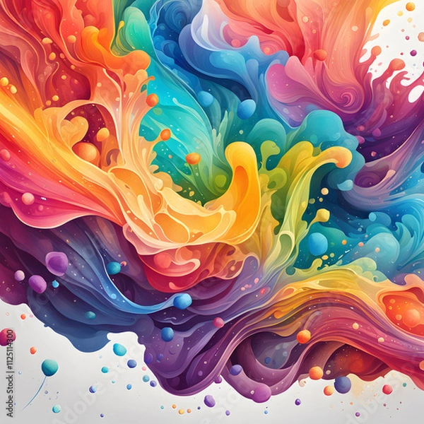 Fototapeta Abstract Watercolors Liquid Dreams, A Serene Tapestry of Nature Background, Abstract Tapestry: A Woven Narrative of Color and Form