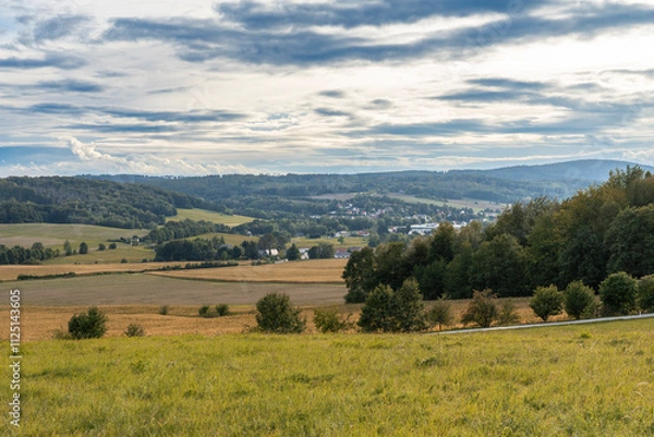 Fototapeta Blick in das Wesenitztal bei Neukirch Lausitz
