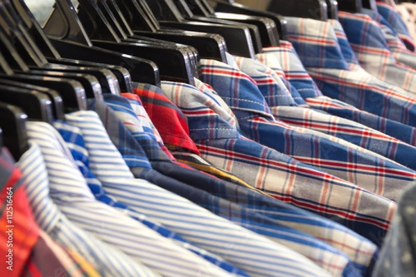 Obraz Closed up plaid shirts