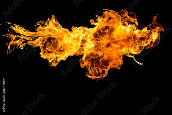 Obraz Fire in black background