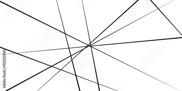 Obraz Random diagonal line on white background. Trendy random diagonal lines image. Random chaotic lines. Abstract geometric pattern. image idea