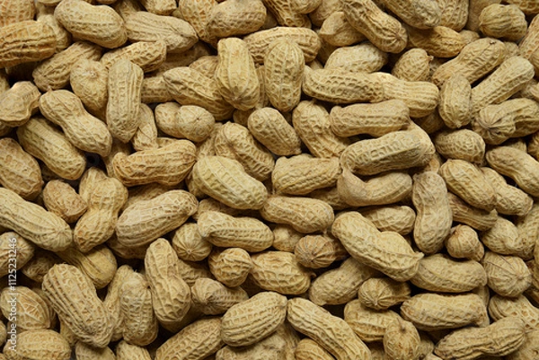 Obraz Close Up of Peanuts in Shells.
