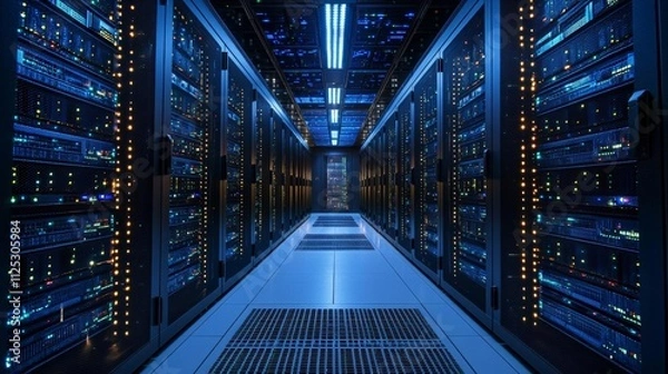 Fototapeta Inside Large Data Center