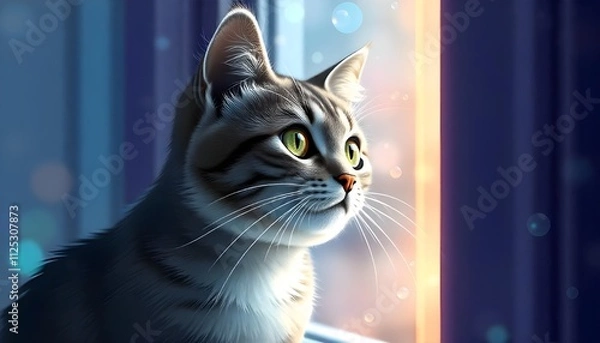 Obraz cat on a window