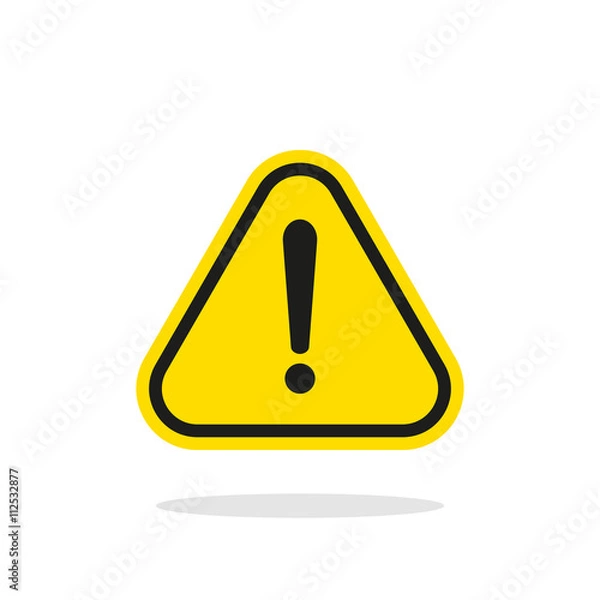 Fototapeta Warning sign vector icon