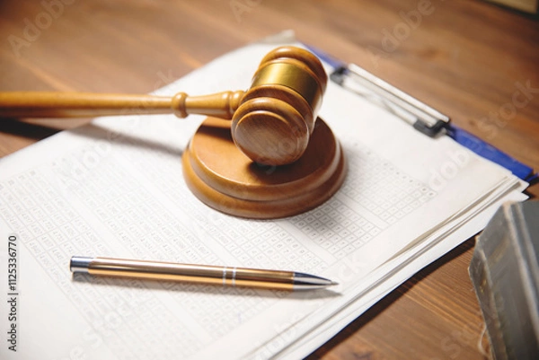 Obraz Conceptual image of law and justice.