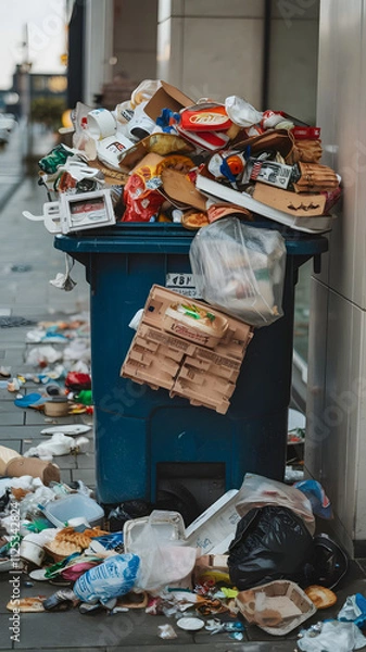 Obraz garbage in the city