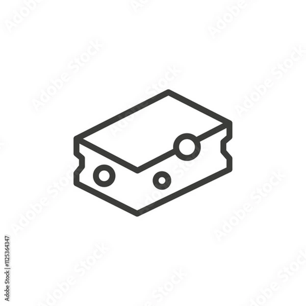 Fototapeta Sponge icon Simple outline vector logo
