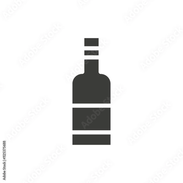 Fototapeta Wine bottle icon simple vector symbol