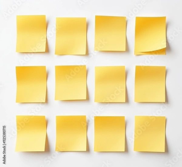 Fototapeta yellow sticky notes