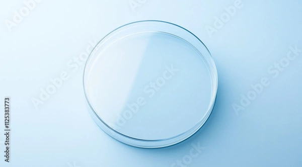 Obraz Empty Transparent Round Box Flat-Lay Angle for a Minimalist and Sleek Display