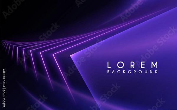 Fototapeta Abstract neon light arrows background