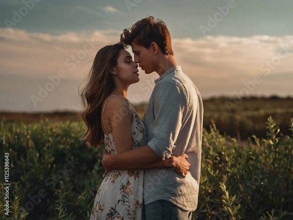 Obraz couple in the field