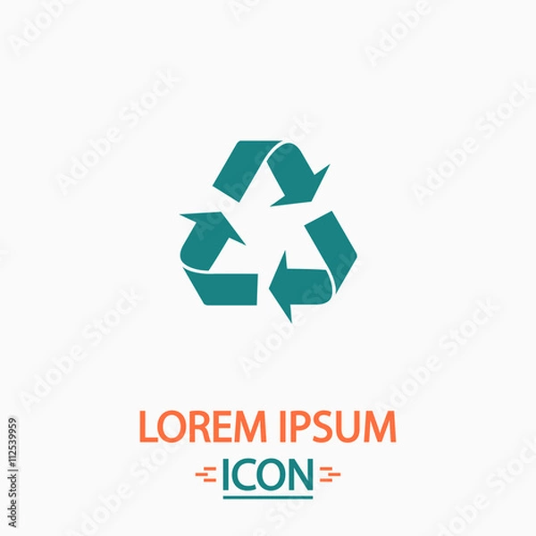 Fototapeta Recycling computer symbol