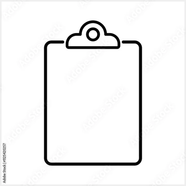 Fototapeta Clip board icon. Clipboard checklist. Quality Control stroke. Web icon. Vector stock illustration