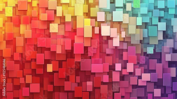 Fototapeta "Colorful Abstract Mosaic Pixel Background – Square Pixel Design, Vector Illustration EPS-10"