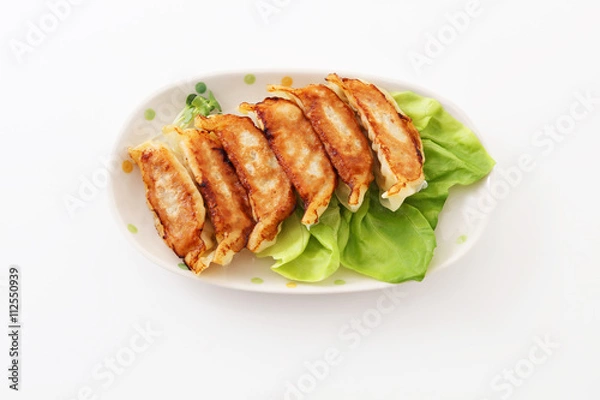 Fototapeta 美味しそうな焼き餃子