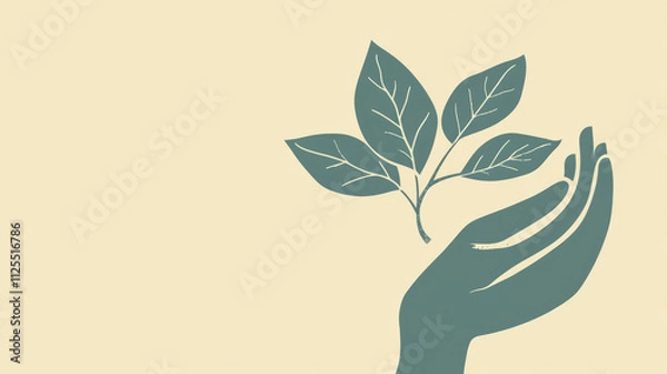 Fototapeta illustration of an background with leaves