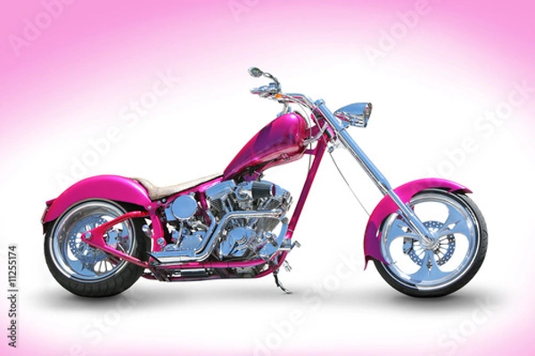 Obraz Cool pink chopper