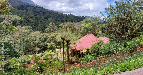 Obraz landscape view of la paz waterfall gardens park in costa rica