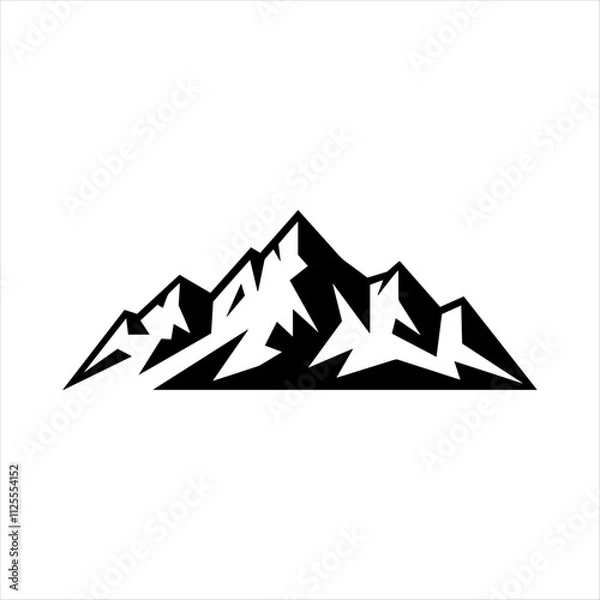 Obraz mountain silhouette icon vector set for logo 