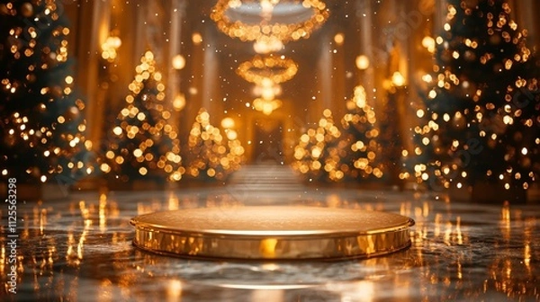 Obraz Christmas display pedestal