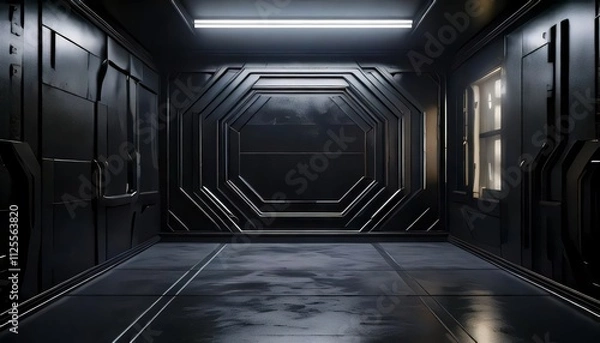 Fototapeta 3D rendering architectural futuristic background