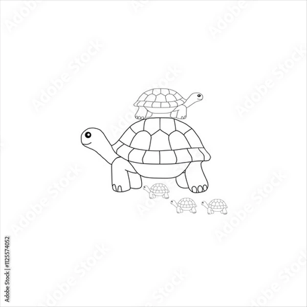 Fototapeta New style tortoise Design Vector 