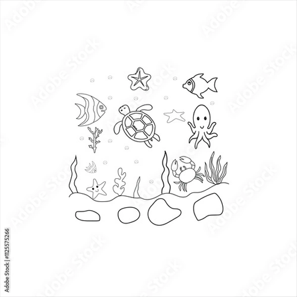 Obraz Under water photography vector design