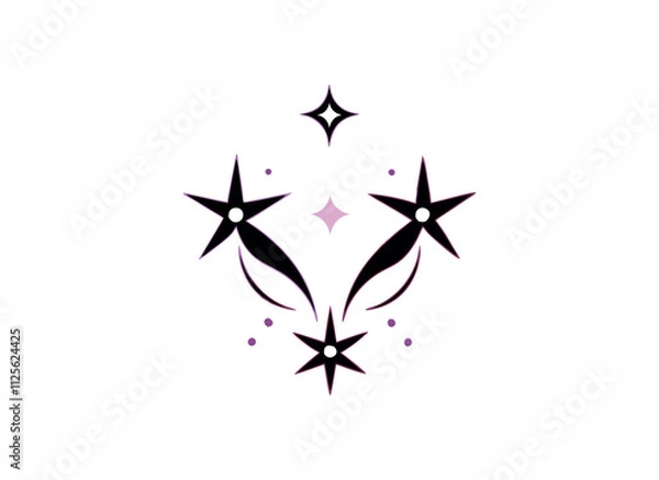 Fototapeta Abstract Star Vector Design - Modern Minimalist Illustration
