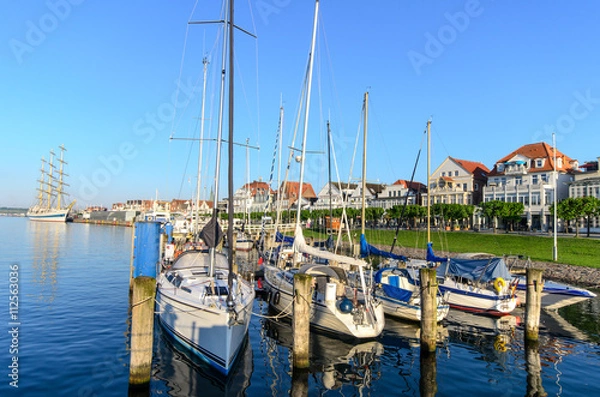 Obraz Luebeck.travemuende with sailing boats