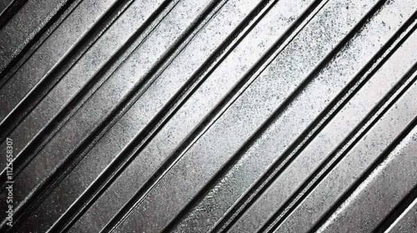 Fototapeta Abstract Black and Silver Diagonal Lines Creating Dynamic Texture