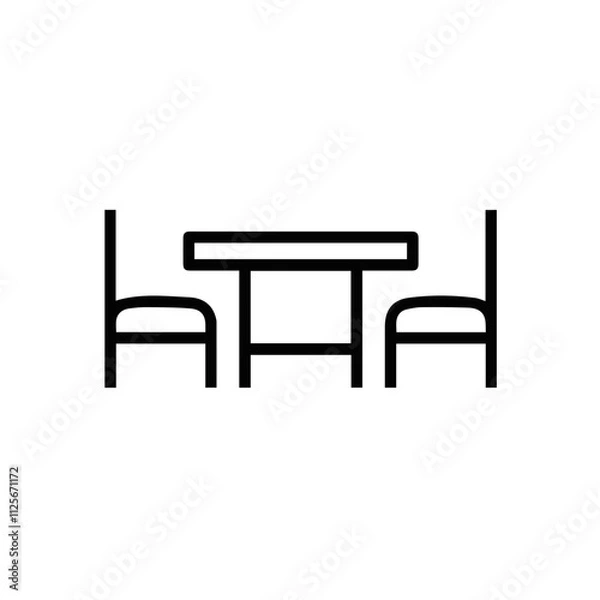 Obraz Chair icon symbol vector image illustration
