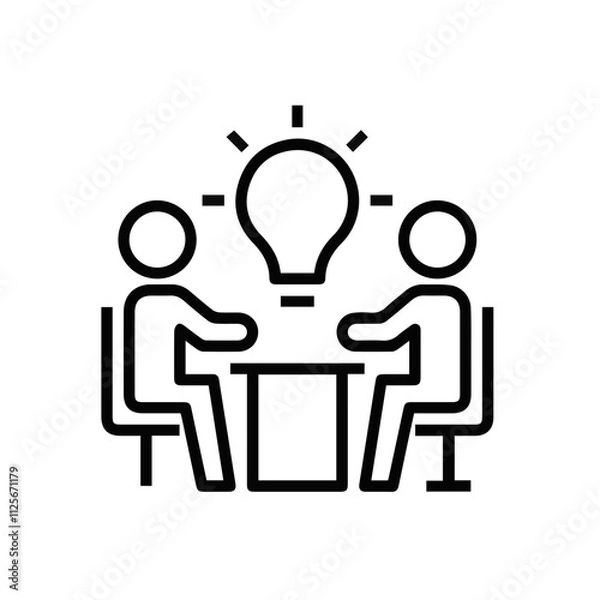 Obraz Chair icon symbol vector image illustration
