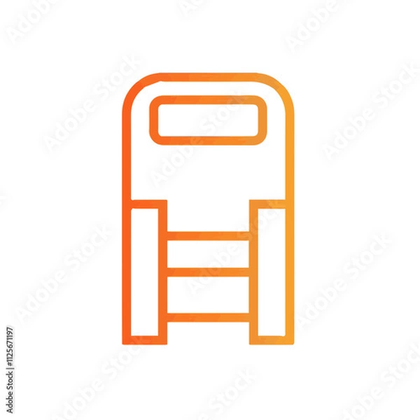 Obraz Chair icon symbol vector image illustration
