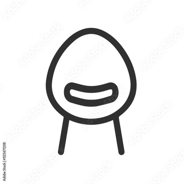 Obraz Chair icon symbol vector image illustration

