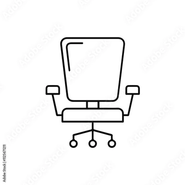 Obraz Chair icon symbol vector image illustration
