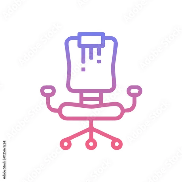 Obraz Chair icon symbol vector image illustration
