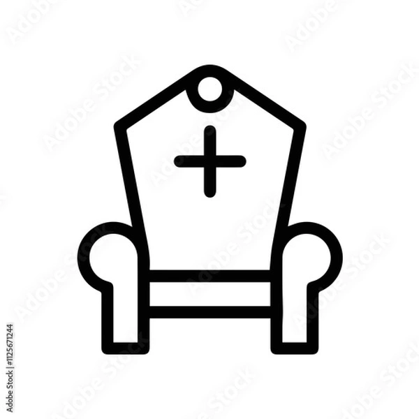 Obraz Chair icon symbol vector image illustration
