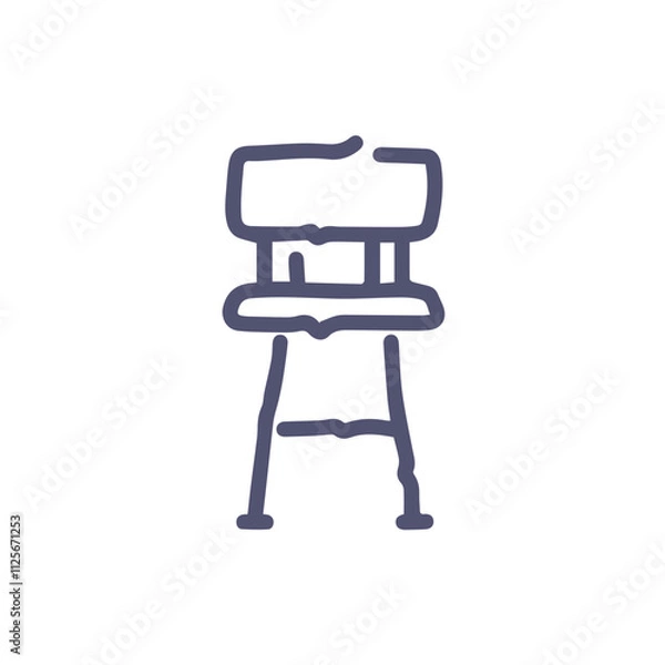 Obraz Chair icon symbol vector image illustration

