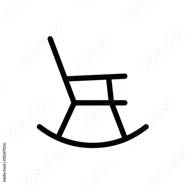 Obraz Chair icon symbol vector image illustration
