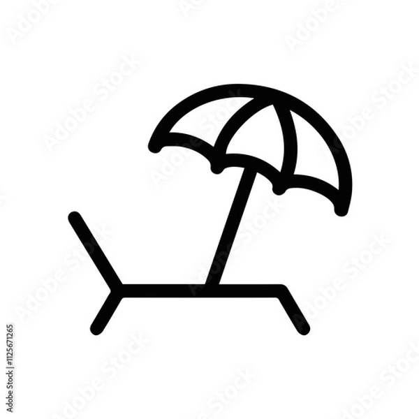 Obraz Chair icon symbol vector image illustration
