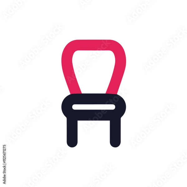 Obraz Chair icon symbol vector image illustration
