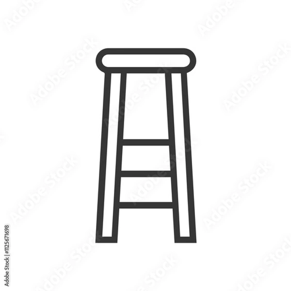 Obraz Chair icon symbol vector image illustration
